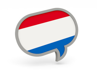 Chat icon with flag of netherlands