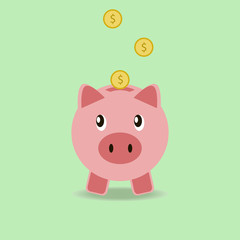 Piggy bank. Saving money