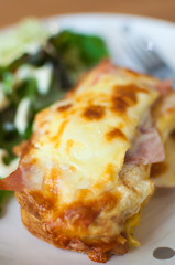 French toast ham cheese