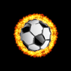 Soccer Ball Fire Illustration background easy editable