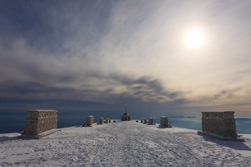 Winter panorama from Italian Alps
