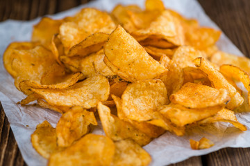 Chilli Potato Chips (close-up shot)