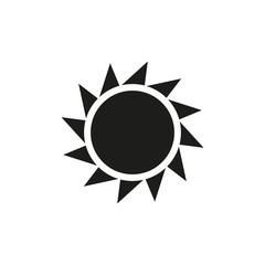 The sun icon. Sunrise and sunshine, weather symbol