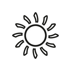 The sun icon. Sunrise and sunshine, weather symbol
