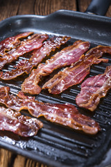 Bacon in a pan