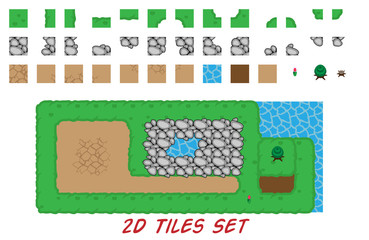 2D tiles set for top down games