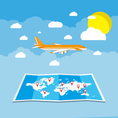  flying a plane to travel destination