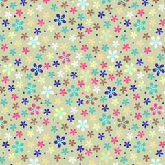 Flower seamless color pattern