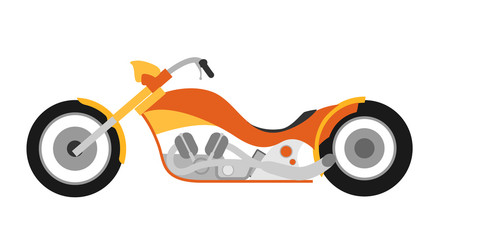 Flat style custom motorcycle