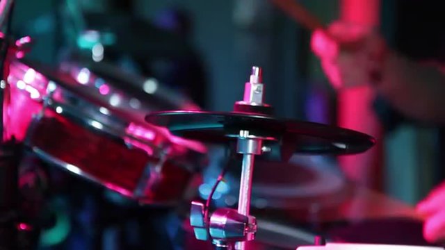 Professional Drummer Playing the Drum v2