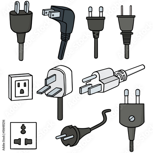 "vector set of plugs" Stock image and royalty-free vector files on