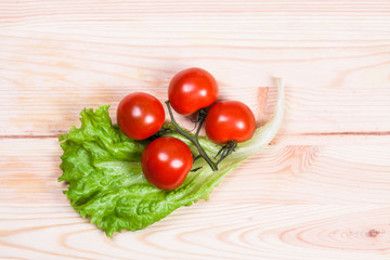 Vegetables on wooden background