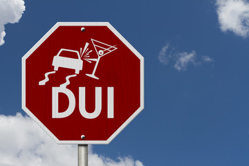 Stop Drinking and Driving Road Sign