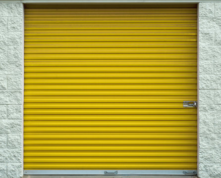 Self Storage Door. Life Style, Storage, Moving, Storing, Organizing Concept.