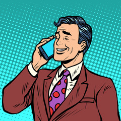 Businessman talking on the phone