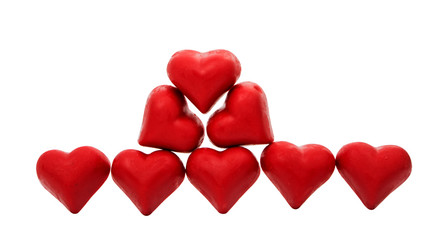 Fototapeta premium Candy red heart isolated