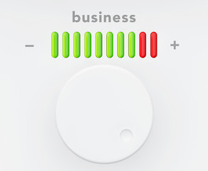 Control Knob with Business Progress Scale