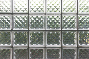 Many glass squares Is part of the wall To increase the light in
