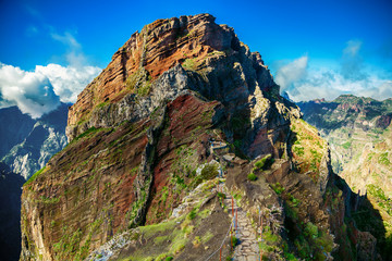 the big cliff at the Pico do Arieiro surrounding areas