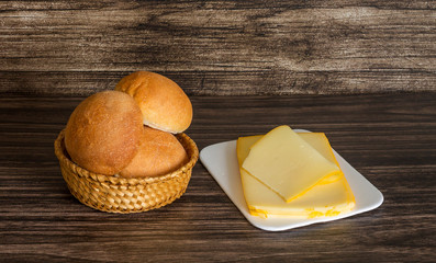 Cheese and bread rolls