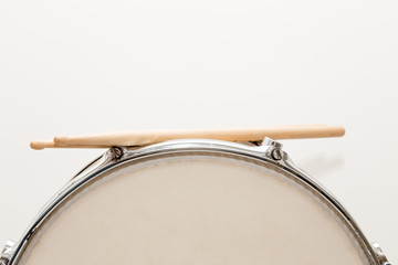 Drumsticks on the snaredrum