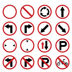 Transportation sign set