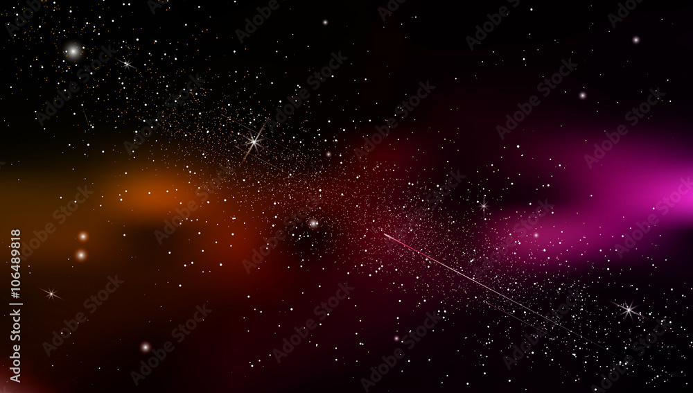 Aufkleber abstract background is a space with stars nebula.vector