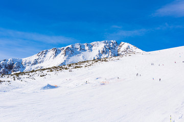 snow-capped mountains