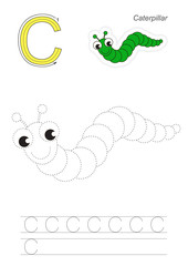 Trace game for letter C