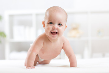 pretty crawling baby girl