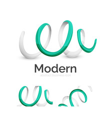 Obraz premium Vector ribbon logo