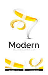 Ribbon swirl business logo