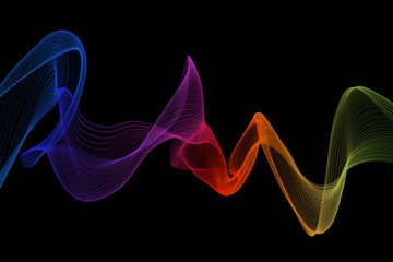 blue and purple swirl wave