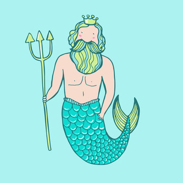 recommend clip art: Triton in a crown with a trident.