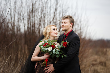 Bridal couple outdoor