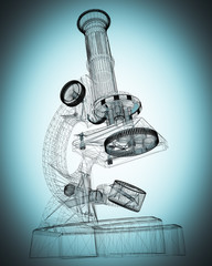 Scientific microscope. medicine