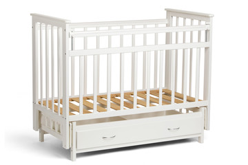 White crib for kids without mattress