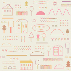 Eco structure. Seamless pattern in vector