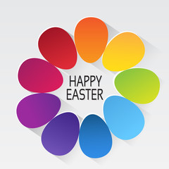 Easter Holiday Decorated Colorful Eggs Set Collection
