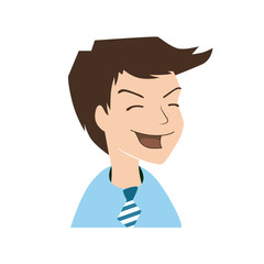 Men avatar face isolated on white background. Vector illustration