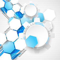 Abstract technology background. Cogwheels theme.