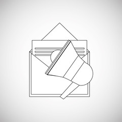 Email icon design, Vector illustration