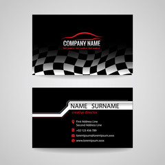 business card for transportation car racing sport and Car wash