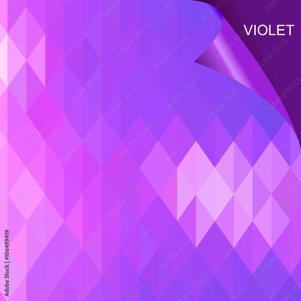 Poster abstract violet triangle low poly background vector design