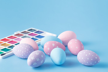 Hand Painted Easter Eggs in Pastel Colors