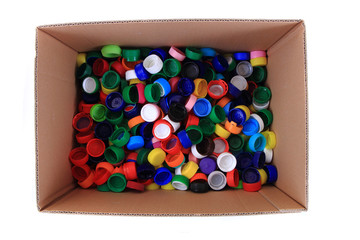 color plastic caps background