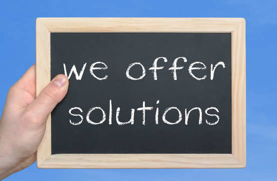 we offer solutions - business concept