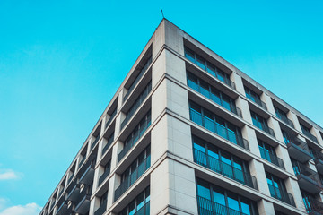Rectangular modern residential condominiums