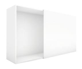 Blank paper cardboard. Box template standing on white background