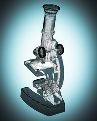 Scientific microscope. medicine